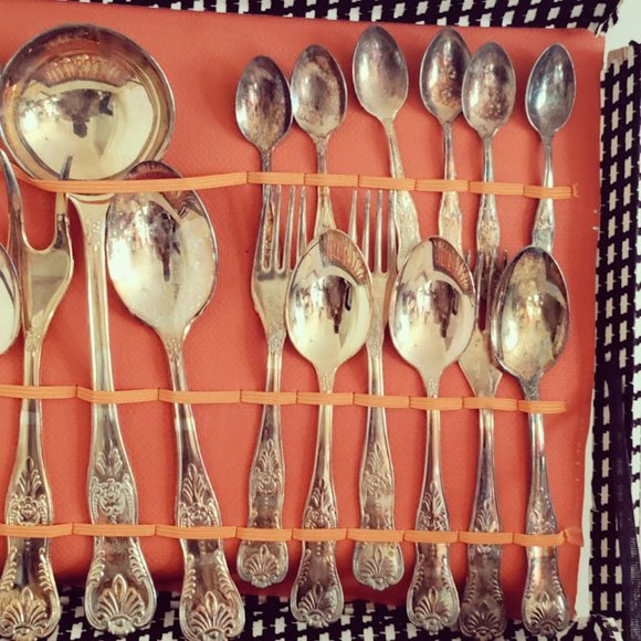 Silver Plated 51 Piece Silverware Set - Picture 4 of 10